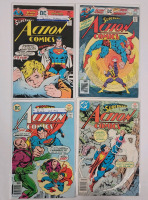 1976 - 1977 DC Comics ACTION COMICS #457 , 462 , 465 , 471 . Bagged & Boarded