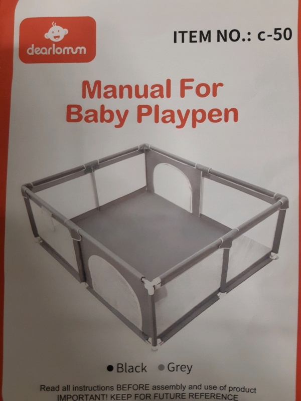 New Dearlomum Baby Play pen Measures ( 70" x 60" ) Model # c-50