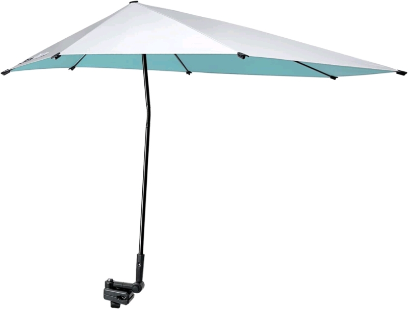 New G4Free UPF 50+ Adjustable Beach Umbrella XL with Universal Clamp for Chair, Golf Bags, Stroller, Wheelchair, Bleacher, Patio<br/>