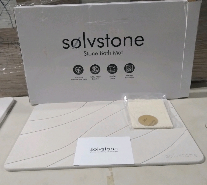 New Solvstone Stone Bath Mat 15x23"