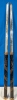 Replica Twin Katana-Style Sword Walking Stick. 41" Total Length (as a Walking Stick), 18.75" Blade Length. - 4