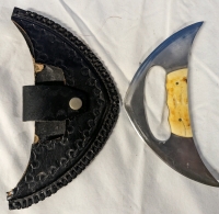 Replica Punching Dagge With Leather-Like Sheath. 8" Blade.