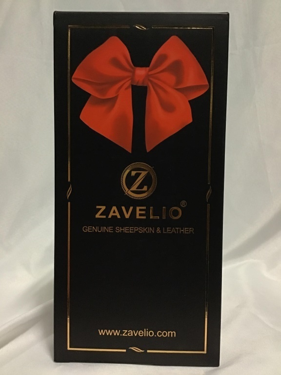 New Zavelio Sheepskin & Leather Mittens Sz S