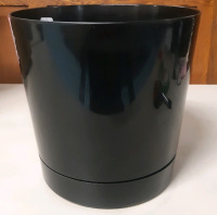 Plastic Flower Pot with Pink 10" Tall