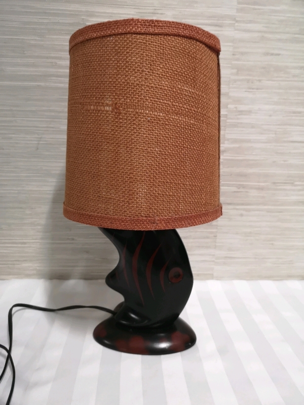 Vintage Fish Shape Table Lamp - Working