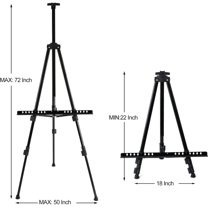 T-Sign 72" Tall Display Tripod Eisel And Case Adjustable Height See Images