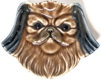 Vintage WADE England Porcelain Pekinese Dog Face Pin Dish | 3.75" x 3" x 0.7"