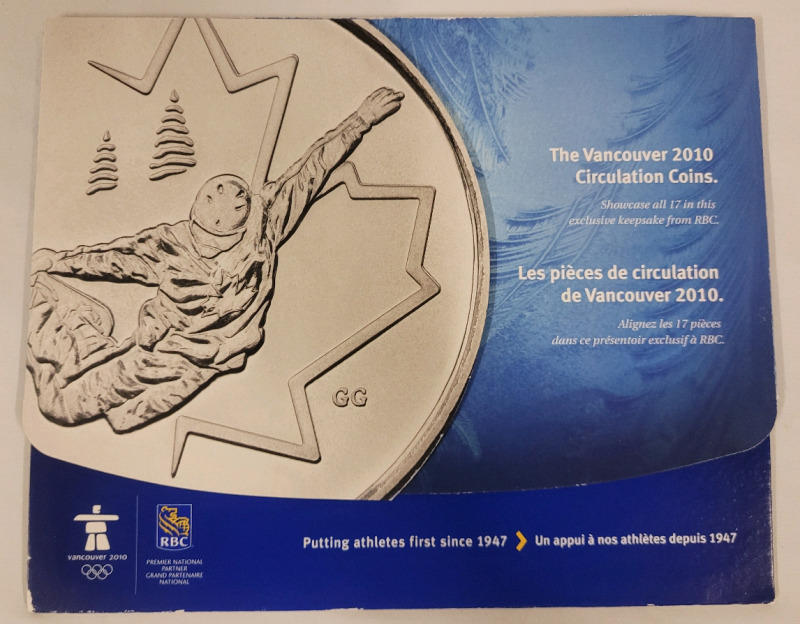 2010 Canadian Vancouver Olympics Quarter & Loonie Coin Set , Complete