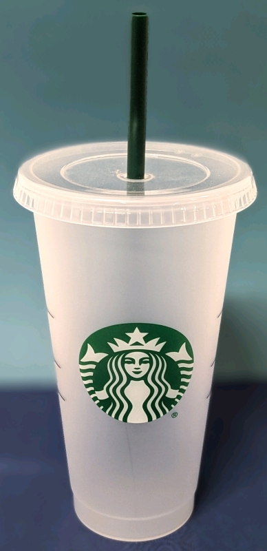 New STARBUCKS Reusable Cup with Lid & Straw | 709ml