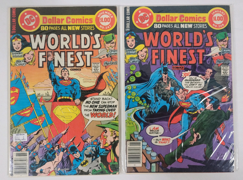 1978 DC Comics World's Finest Comics #247 & 248 . Bagged & Boarded