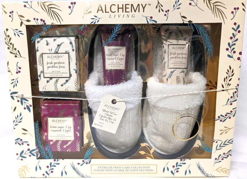 New ALCHEMY Living Ultimate Foot Care Collection Gift Box (Sealed) | Brown Sugar + Fig & Fresh Gardenia Scents