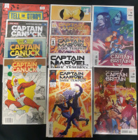 11 New Marvel | Captain Marvel Captain Britain and Captain Canuck Paperback Comic Books Bagged and Sealed