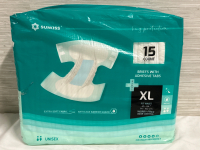 New SUNKISS TrustPlus Adult Diapers with Maximum Absorbency, Disposable Incontinence Briefs with Tabs for Men and Women, Maximum Overnight Absorbency, Leak Protection, XLarge, 15 Count