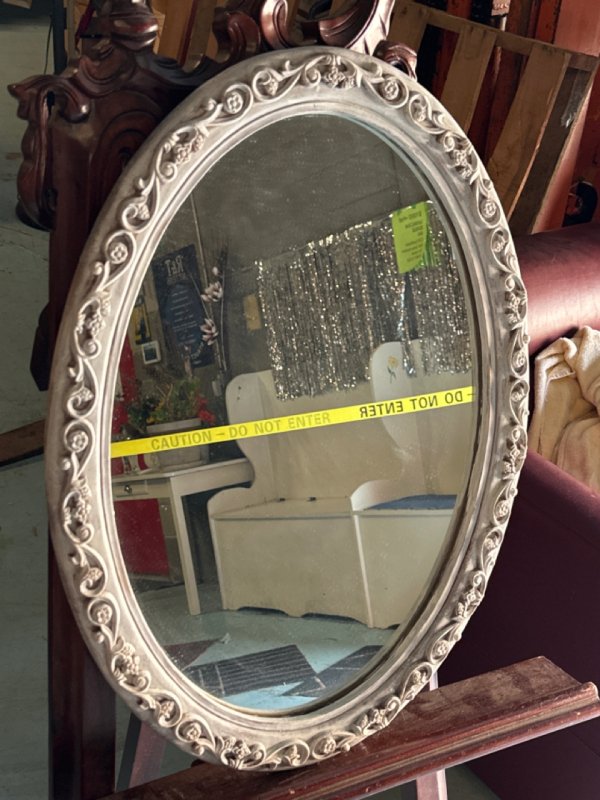Vintage 22.5&rdquo; Wood Framed Strathroy Glass Mirror Approximately 22.5&rdquo; x 16&rdquo;