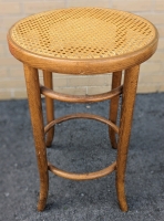 Vintage Brentwood Wicker Stool / Side Table | 24" Tall 15.5" Diameter