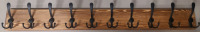 New Wooden Hanging 10 Hook Coat Rack ( 38.5" x 4.5" x ¾" )