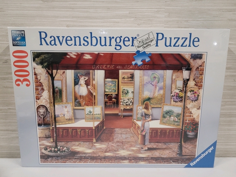 New - 3000pc. Ravensburger Puzzle " Fine Arts Gallery " . Sealed