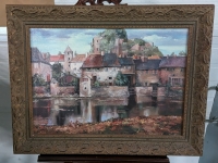 Framed Print with Added Texture by Rodger Duval. Measures 35 by 27 With Frame.