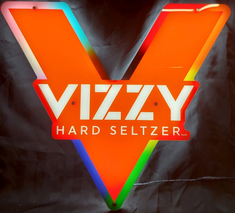 New Vizzy Hard Seltzer Light Up Sign 24"x21"x1.75"