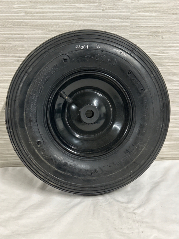 Replacement Wheelbarrow Wheel 4.00-6 Steel Rim Good Condition