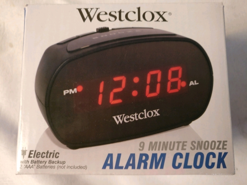 New Westclox 9 Min Snooze Digital Alarm Clock