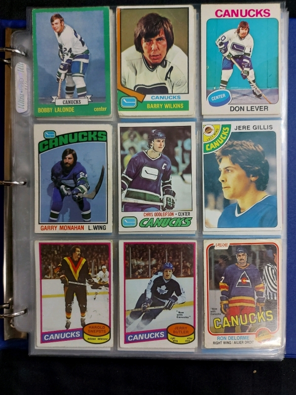 (1973-2003) + 2021 Vancouver Canucks NHL Hockey Cards (216 Cards) *No Doubles*