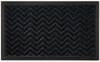 New Grip Master Door Mat 35 by 23" Black Chevron Pattern