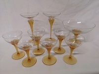 Vintage Bohemia Crystal Glasses + Candle Holders