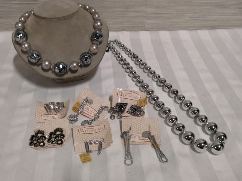 Vintage D'Orlan Statement Necklaces + Earrings
