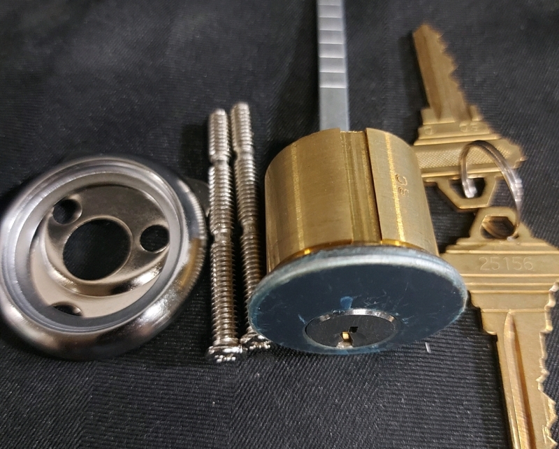 2 New GMS Lock Cylinders Commercial Lockset Cyl Rim 26D 6 Pin And Keys