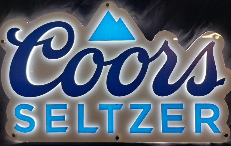 New Coors Seltzer Light Up Sign 24"x14"