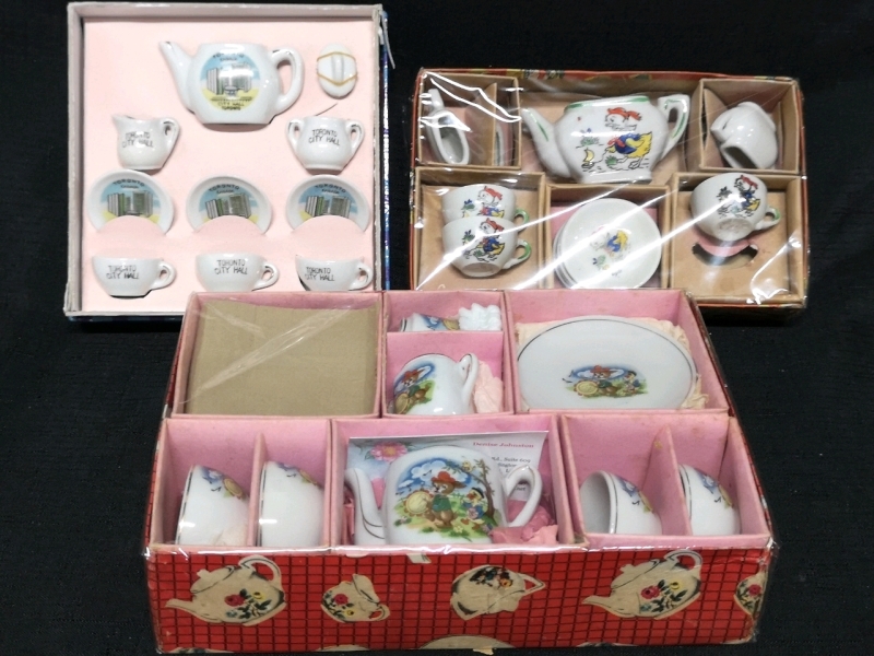 3 Vintage Kids Tea Sets - Made in Japan