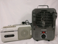 Home Basix Heater & Sony AM/FM Radio