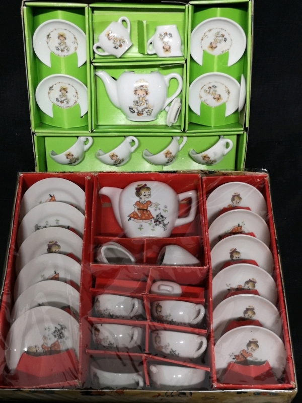 2 Vintage Kid's Tea Sets - Made in Japan