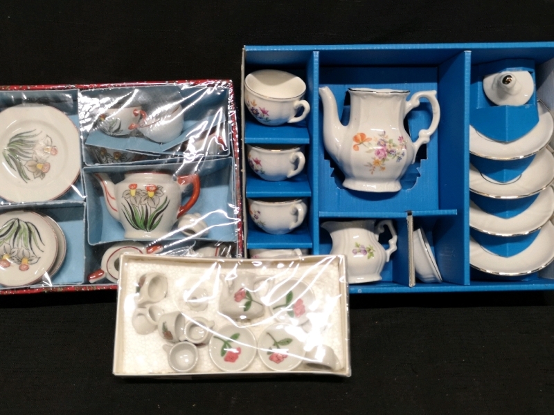 3 Vintage Kid's Tea Sets - Made in Japan