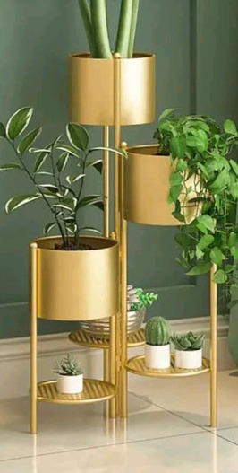 New Tall Indoor Metal 3 Tier Corner Plant Stand ( 31" Tall )