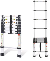 New Soges 10+ Feet Aluminum Telescopic Extension Ladder