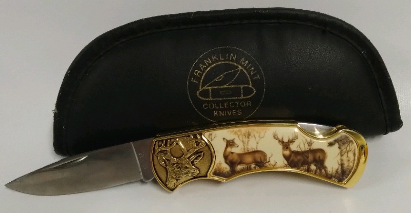 Franklin Mint Collector Knives Deer Styled