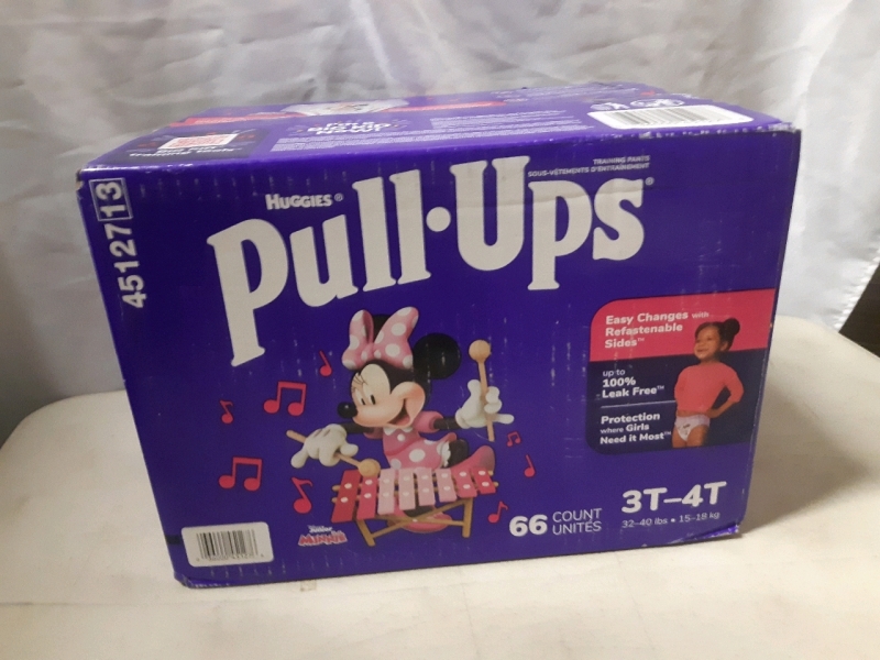 New Huggies Pull Ups Diapers 66 Count Size 3T- 4T