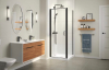 New Technoform Pandora 32-in Shower Door with Clear Glass and Matte Black Frame - 3