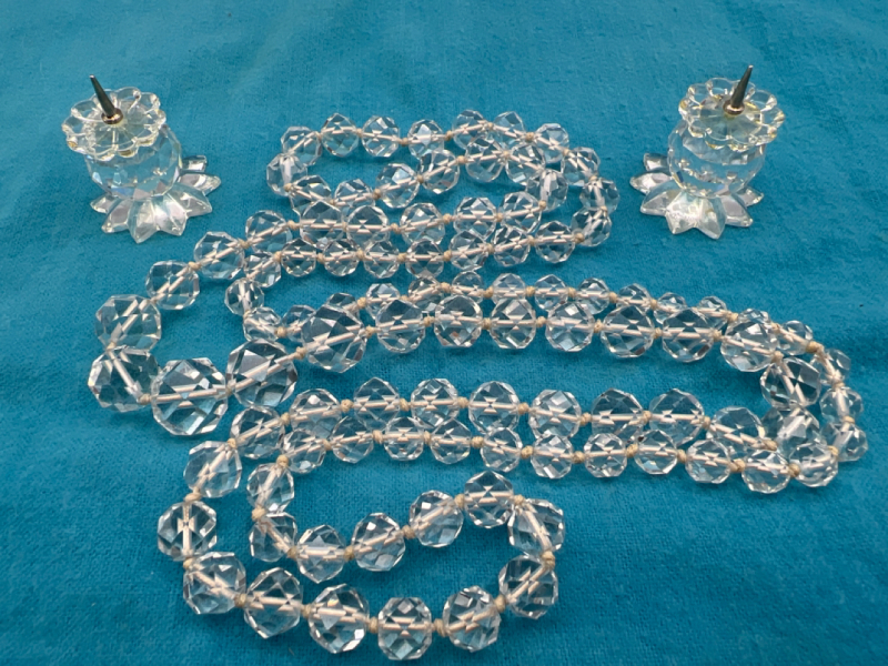 Brilliant Faceted Crystal Necklace Swavorski 2 Crystal candlesticks