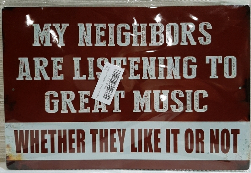 New Metal Decor Sign Let Your Neighbors Know That They are Listening to Great Music!