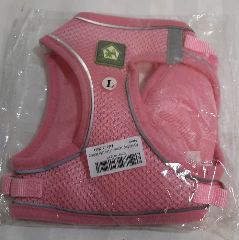 New in Bag FEimaX Dog Harness with Leash Size L