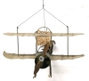 Fantastic Tin Hanging Replica Batwing Bi-Plane | 10.5" x 13" x 9" Tall - 3