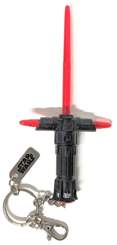 Disney Parks x Star Wars Kylo Ren Red Lightsaber Light-Up KeyChain Bag Charm (Working)