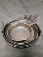Set Of 5 Cast Iron Skillets Made in Taiwan Size Ranges From 6&frac12;" - 11&frac12;"