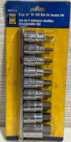New Power Fist 9 Piece 1/2&rdquo; Dr.SAE Hex Bit Socket Set Has Package Wear