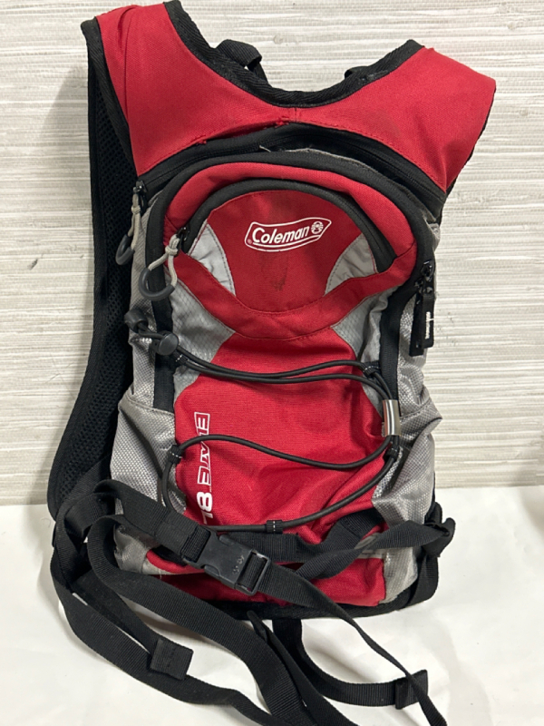 COLEMAN ELATE 8L HYDRATION RED BACKPACK CYCLING HIKING - NO BLADDER BAG