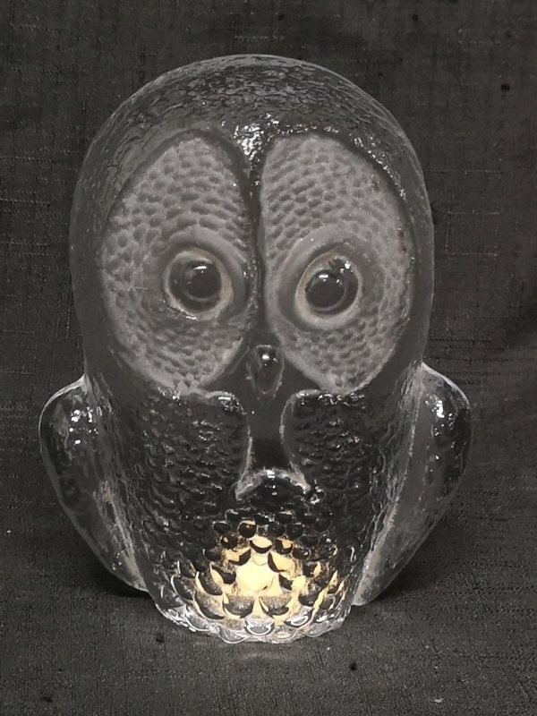 Royal Krona Sweden Crystal Owl Figure - 6.25" tall