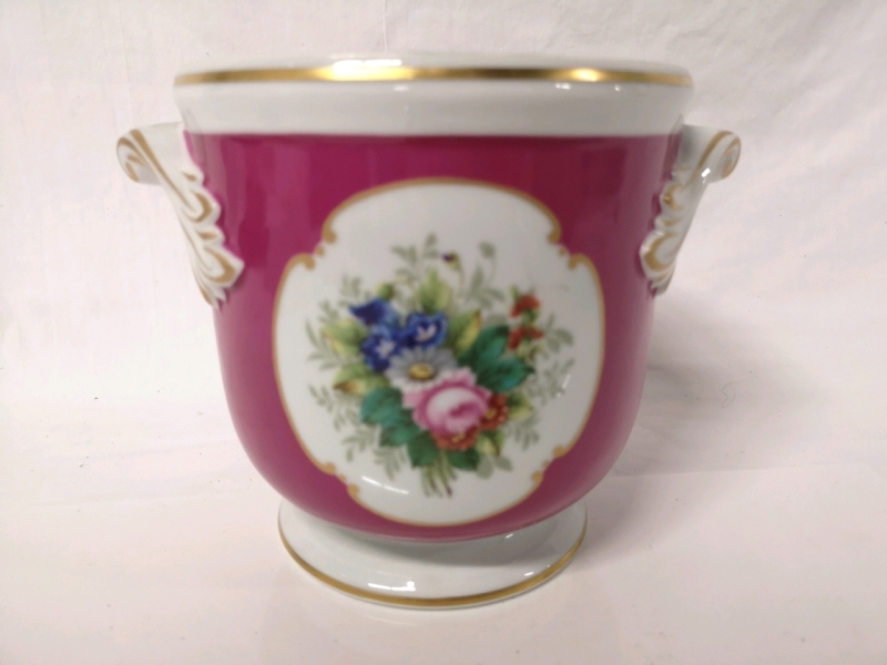 Vintage Vista Alegre Ceramic Jardiniere - 6.25" Diameter & Tall